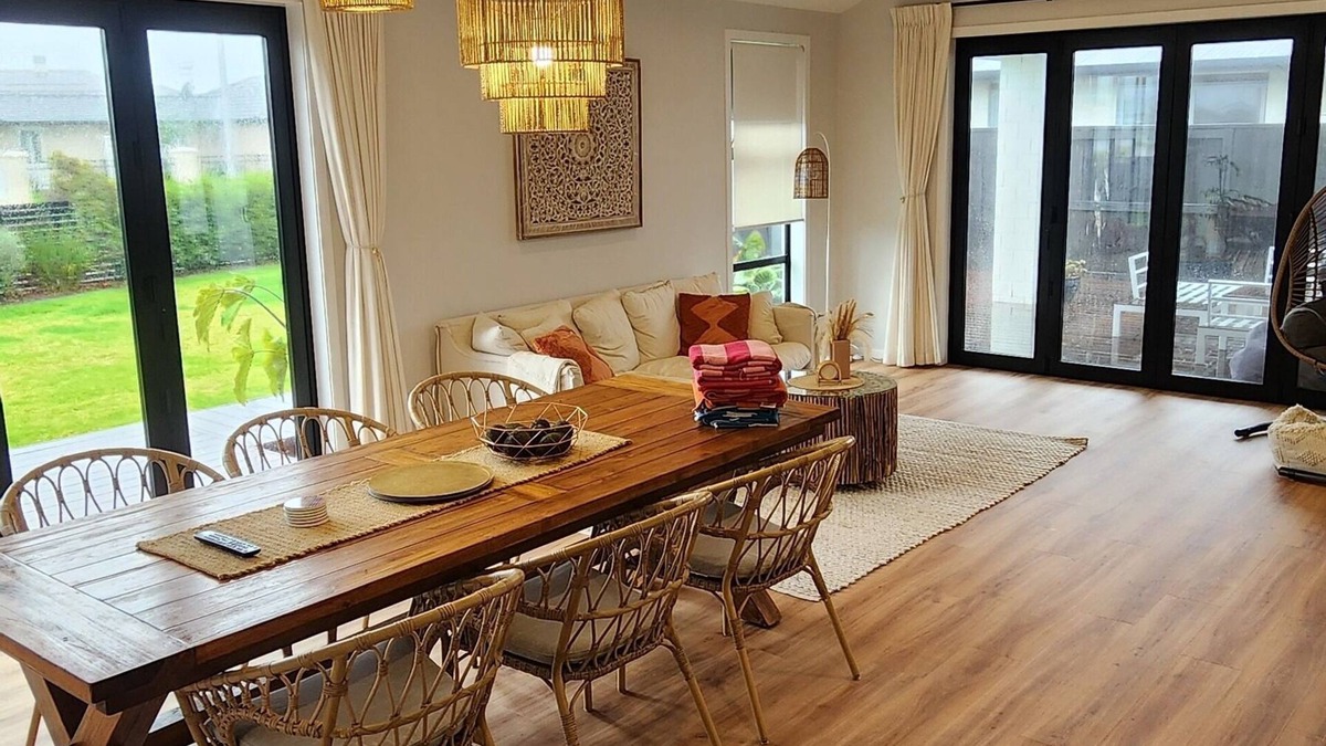 Papamoa Beach House | Coastal spacious 4-bedroom house close to beach with spa.