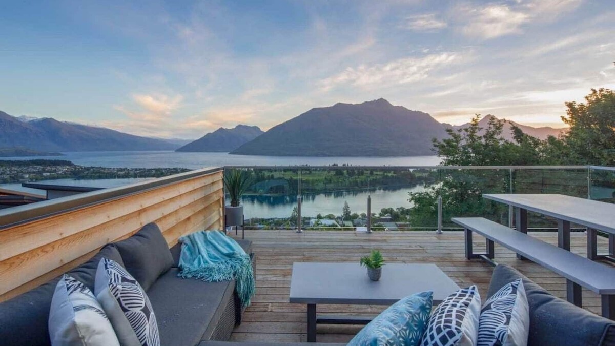 Queenstown Apartment | Highlands Apt – Luxury Lake Views, BBQ & Air Con