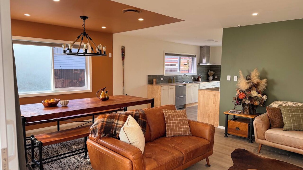 Palmerston North House | SQ Property; Autumn Hideaway. Customisable layout for small or large groups