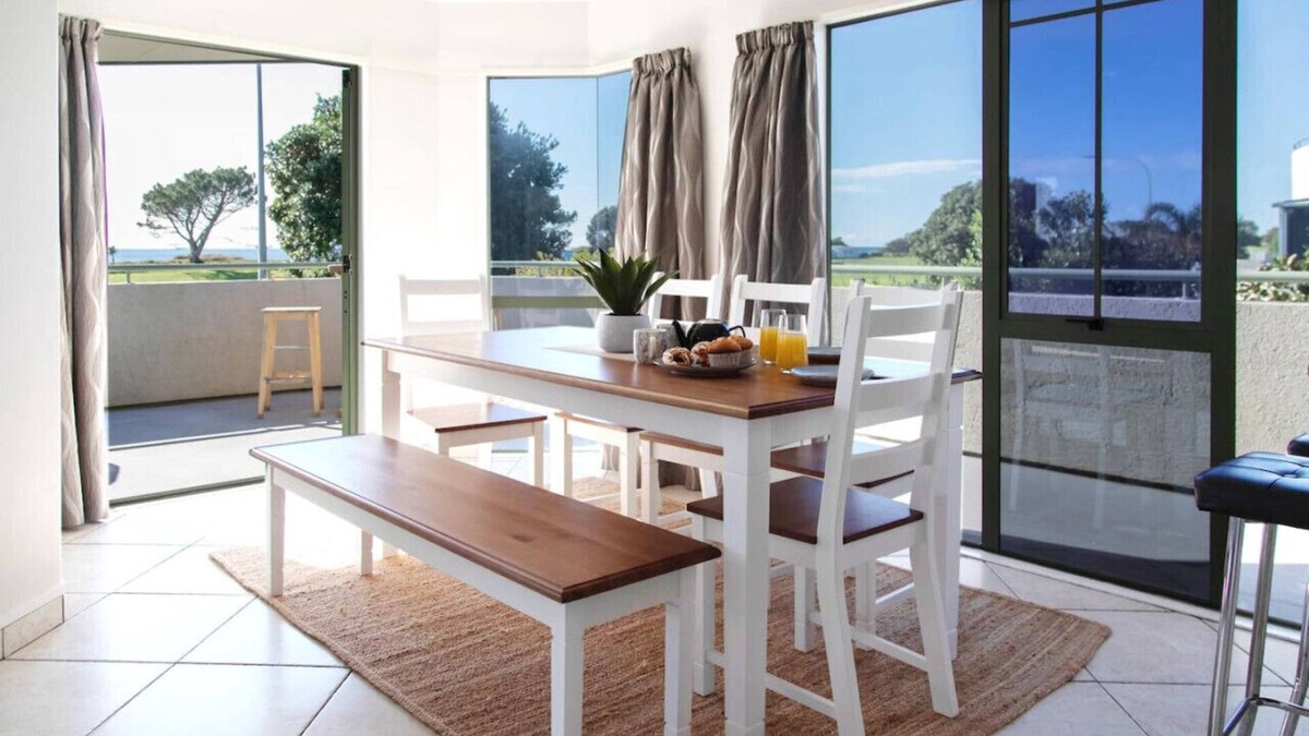 Papamoa Beach House | Steps from Papamoa Beach | Ocean Views, Large & Relaxed Coastal Stay