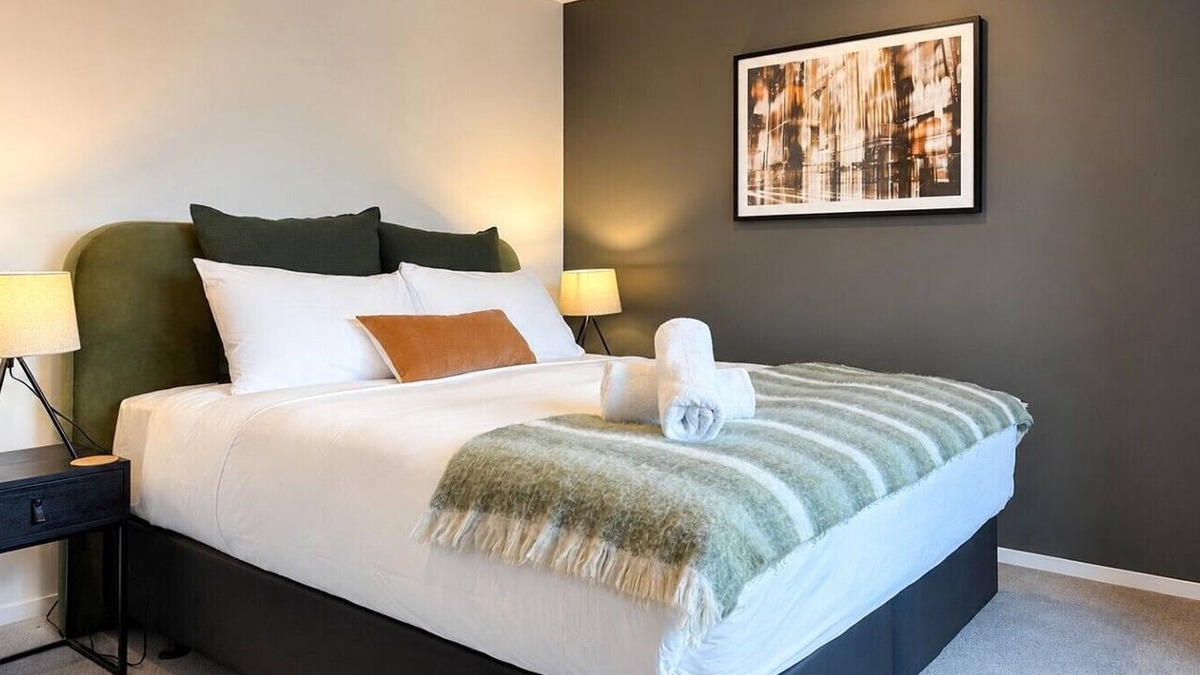 Christchurch City Centre Apartment | Te Kaha view apartment with a city balcony in Christchurch