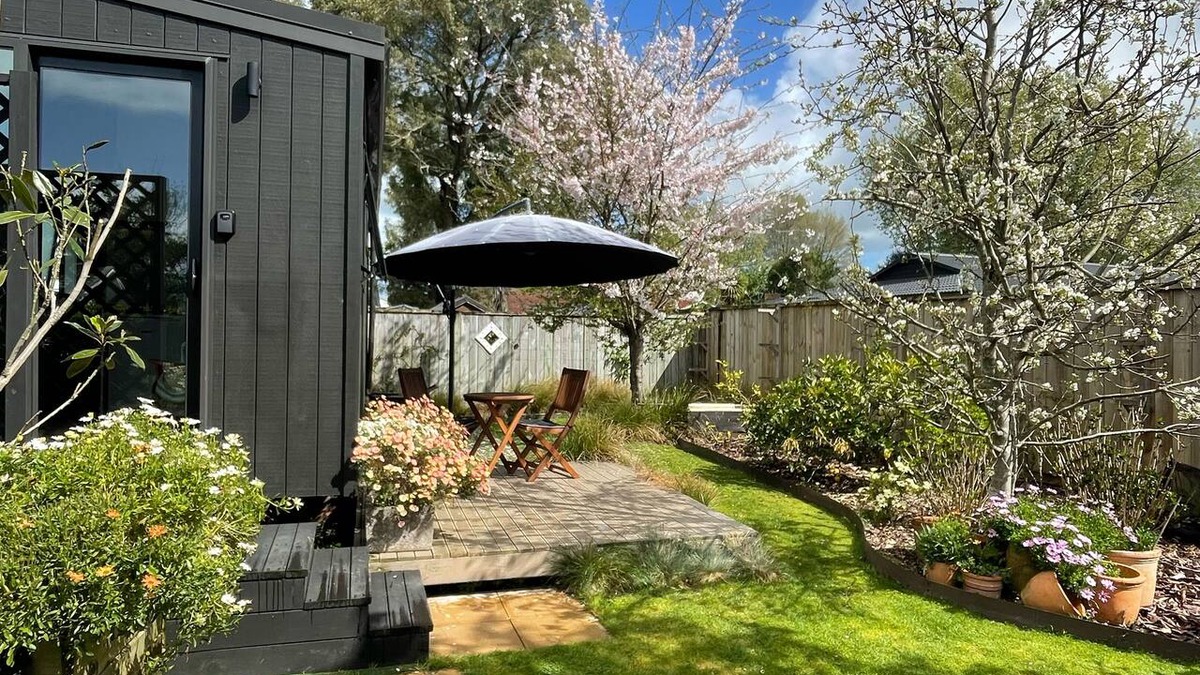 Cambridge Cabin | Tiny-Home Garden Hideaway – Private, quiet, garden setting w/off-street parking.