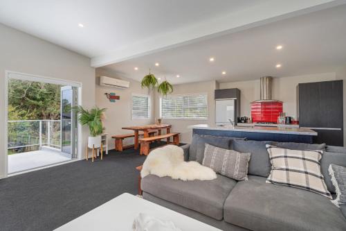 Coromandel Apartment | Wharf Landing - Harbour View with Sunny Balcony, Walk to Town