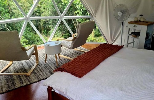 Pohara Cabin | Luxury Geodesic Dome with Glow Worm Stream near Pohara Beach, Takaka, New Zealand
