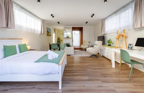 Christchurch City Centre Apartment | Luxury King studio with spa and private carpark