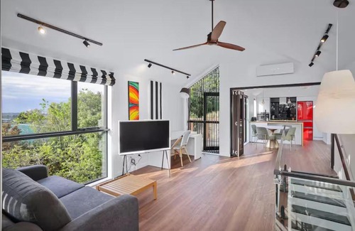 Mount Pleasant Apartment | Modern Spacious Hillside Retreat with Scenic Views