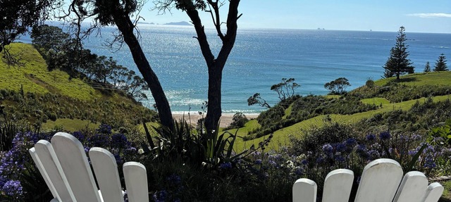 Gorgeous Whananaki bach with stunning sea views - walk to the beach & estuary.