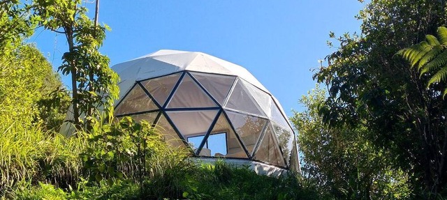 Luxury Geodesic Dome with Glow Worm Stream near Pohara Beach, Takaka, New Zealand
