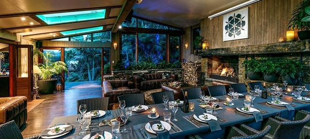 Luxury Lodge Rental with Saltwater Pool for Group Holiday in Palm Beach, Waiheke Island