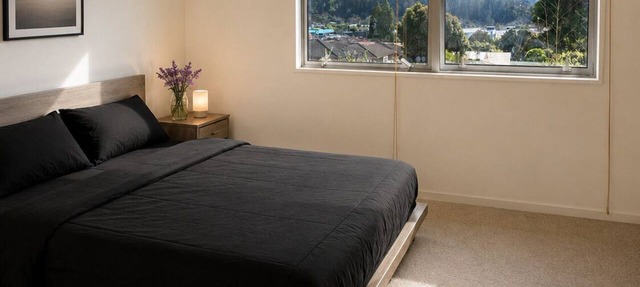 New townhouse , 2 bedrooms , free street parking .