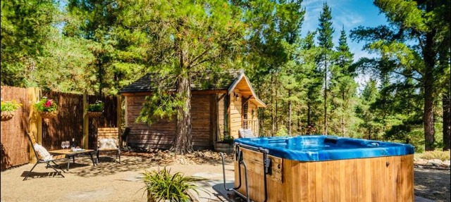 Rustic cabin with hot tub - Homewood Forest Retreat