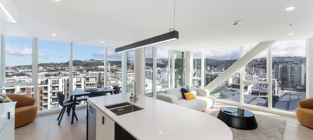 Skyline 2BR | Pool + Gym | Central Te Aro HydeLane