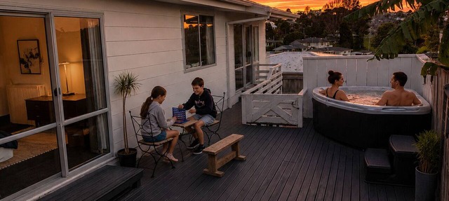 The Sheriff’s Cabin - Spa & Views in Otumoetai, Tauranga
