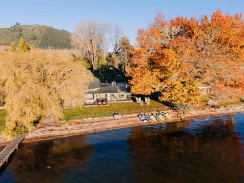 Ngongotaha House | Stillwater Resort - Lakefront Estate with two dwellings spa pools SUPs - Sleeps 16