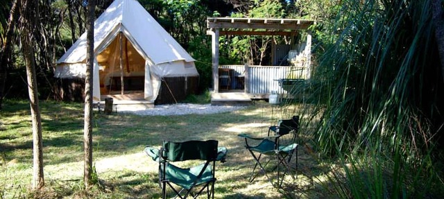 Boutique Beachfront Bell Tent Rental for Romantic New Zealand Holidays in Kaitaia