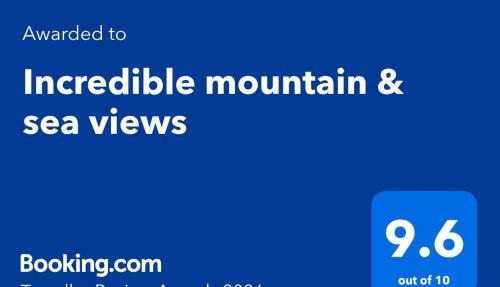 Incredible mountain & sea views